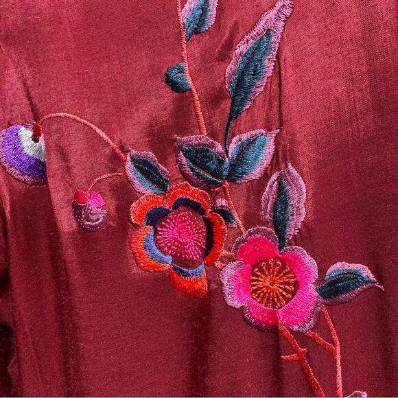 Free People Trousers Mimi Embroidered Floral Wide Leg US 6 NEW - Picture 13 of 16